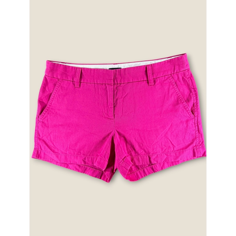 J.Crew Womens Pink Chino Shorts 3 Inch Inseam Cotton Twill H5616 Size 6